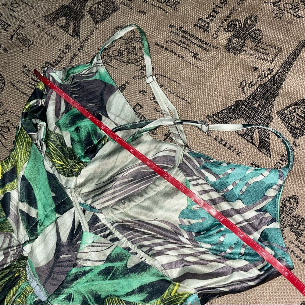 Fashion Nova NWT! Costa Rica Printed Green/Combo Jumsuit Size M - Picture 11 of 15